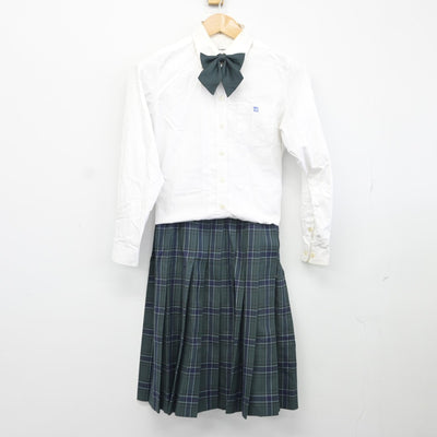 【中古】福岡県 宇美商業高等学校 女子制服 4点（ブレザー・シャツ・スカート）sf036220