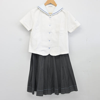 【中古】福岡県 光陵高等学校 女子制服 2点（セーラー服・スカート）sf036231