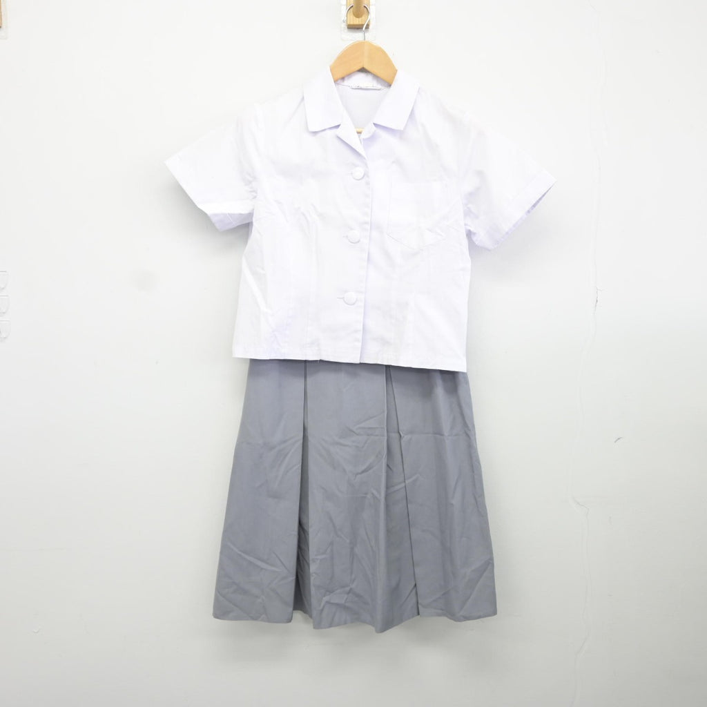 【中古】宮崎県 宮崎大宮高等学校 女子制服 2点（シャツ・スカート）sf036249