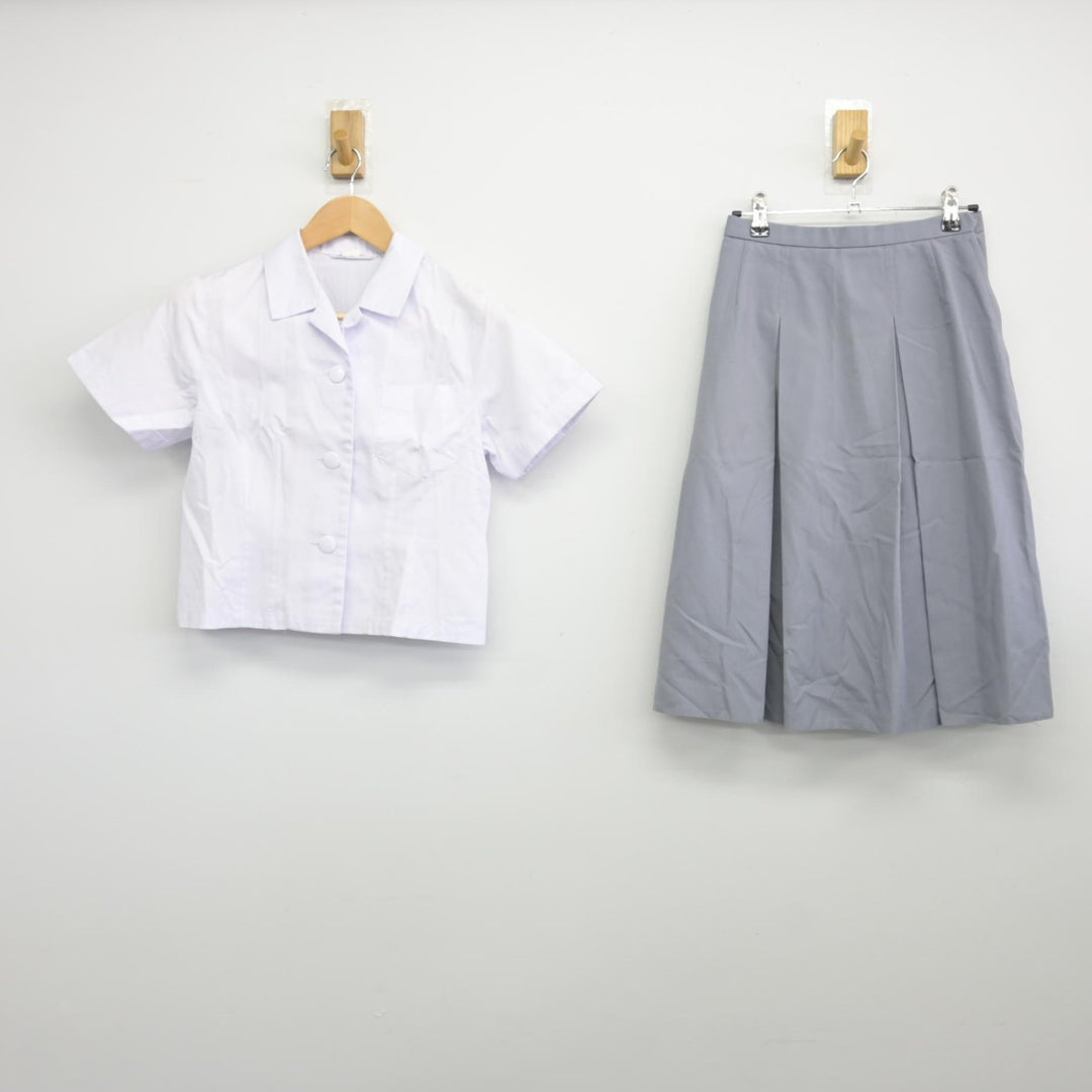 【中古】宮崎県 宮崎大宮高等学校 女子制服 2点（シャツ・スカート）sf036249