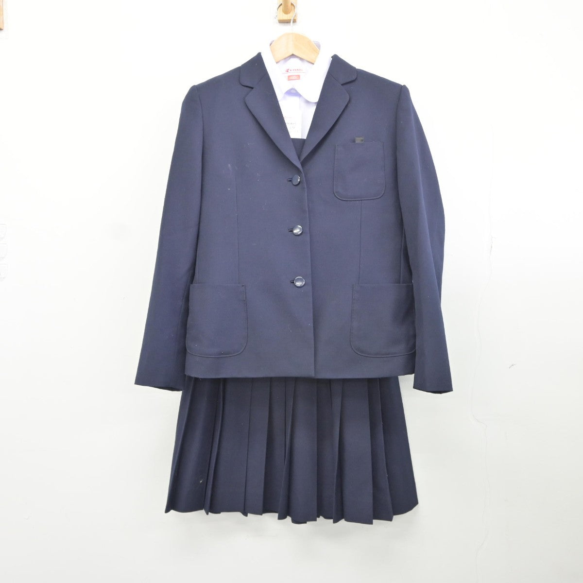 【中古】兵庫県 神戸市立玉津中学校 女子制服 4点（ブレザー・ベスト・シャツ・スカート）sf036254