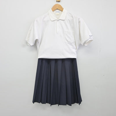 【中古】兵庫県 神戸市立玉津中学校 女子制服 3点（シャツ・スカート）sf036256