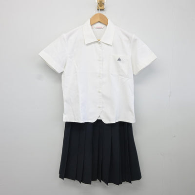 【中古】福岡県 久留米大学附設高等学校 女子制服 2点（シャツ・スカート）sf036301