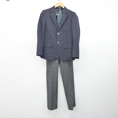 【中古】宮城県 仙台市立七北田中学校 男子制服 4点（ブレザー・ズボン・ズボン）sf036335