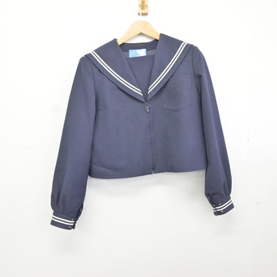 【中古】愛知県 豊橋市立豊岡中学校 女子制服 2点（セーラー服・スカート）sf036345