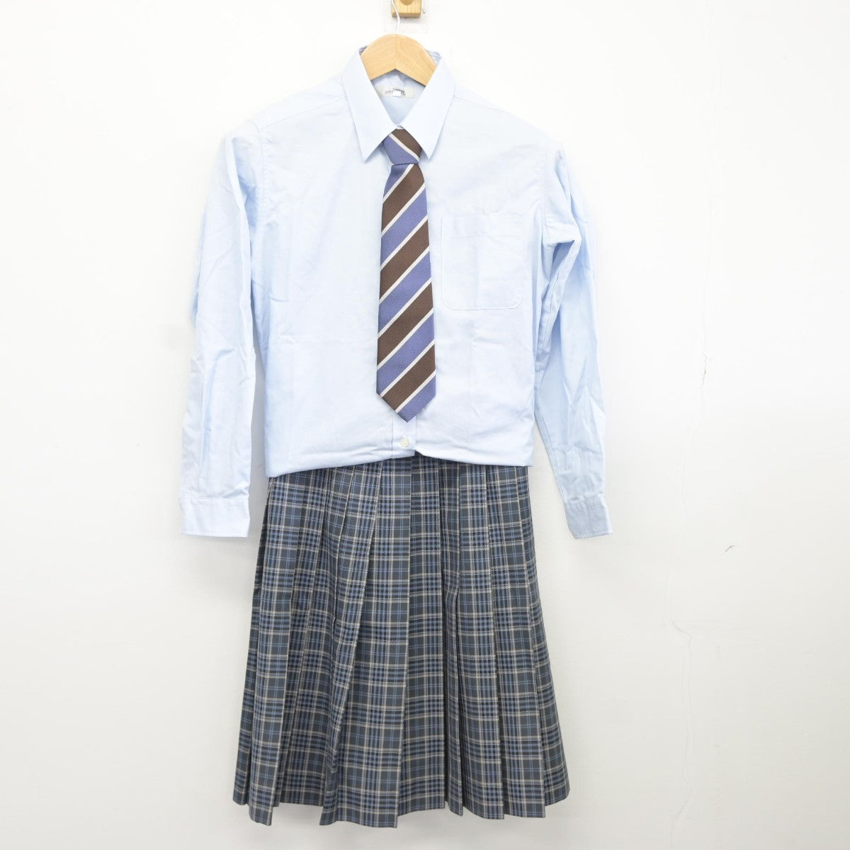 【中古】広島県 広島国際学院高等学校 女子制服 5点（ブレザー・シャツ・スカート）sf036355