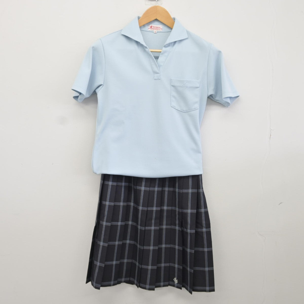 【中古】岐阜県 池田高等学校 女子制服 3点（シャツ・スカート）sf036358