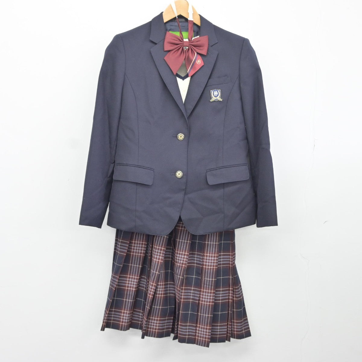 【中古】東京都 修徳中学校高等学校 女子制服 4点（ブレザー・ニット・スカート）sf036364