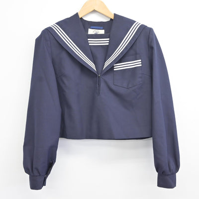 【中古】岐阜県 大垣市立赤坂中学校 女子制服 3点（セーラー服・スカート・スカート）sf036367