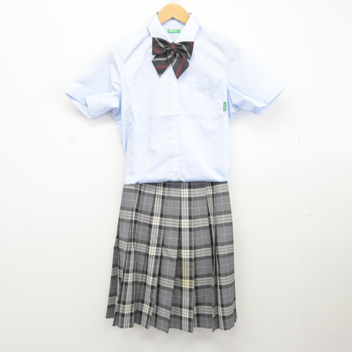 【中古】京都府 田辺高等学校 女子制服 4点（シャツ・スカート）sf036370