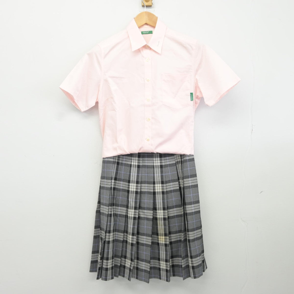 【中古】京都府 田辺高等学校 女子制服 4点（シャツ・スカート）sf036370