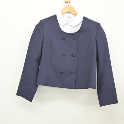 【中古】広島県 口田中学校 女子制服 2点（ブレザー・シャツ）sf036385