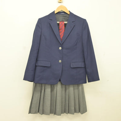 【中古】茨城県 佐和高等学校 女子制服 3点（ブレザー・スカート）sf036401