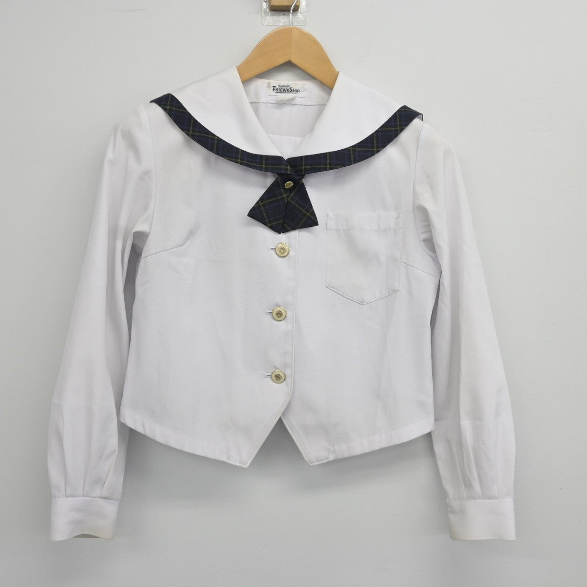 【中古】秋田県 城東中学校 女子制服 4点（セーラー服）sf036409