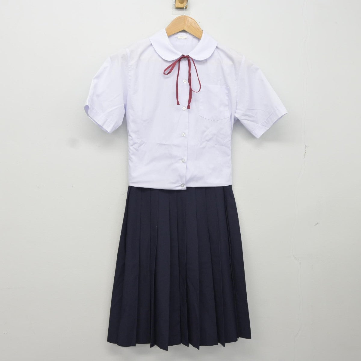 【中古】千葉県 古ケ崎中学校 女子制服 5点（シャツ・スカート）sf036416