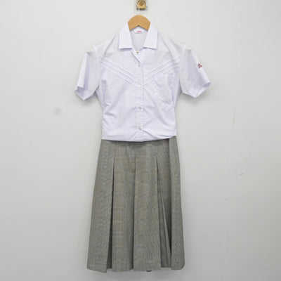 【中古】兵庫県 園田中学校 女子制服 3点（シャツ・スカート）sf036425