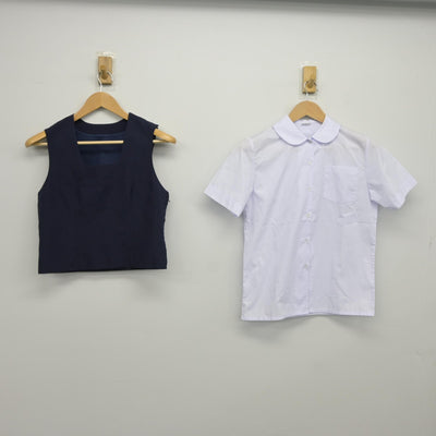 【中古】神奈川県 今井中学校 女子制服 3点（シャツ・ベスト・スカート）sf036430