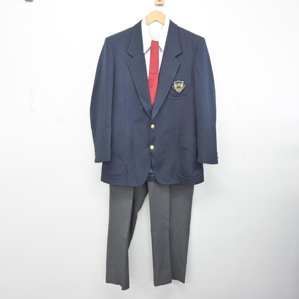 【中古】神奈川県 橘高等学校 男子制服 5点（ブレザー・シャツ・ズボン）sf036434