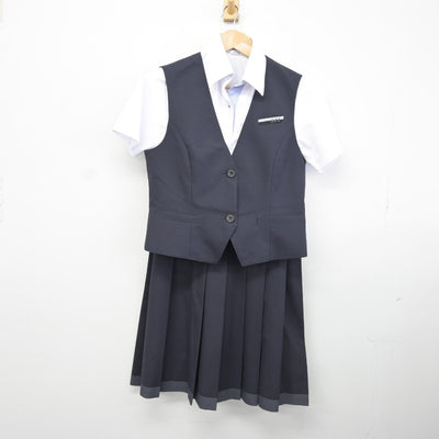 【中古】北海道 札幌国際情報高等学校 女子制服 4点（ベスト・シャツ・スカート）sf036452