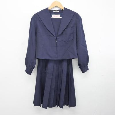 【中古】愛知県 名古屋市立八幡中学校 女子制服 2点（セーラー服・スカート）sf036469