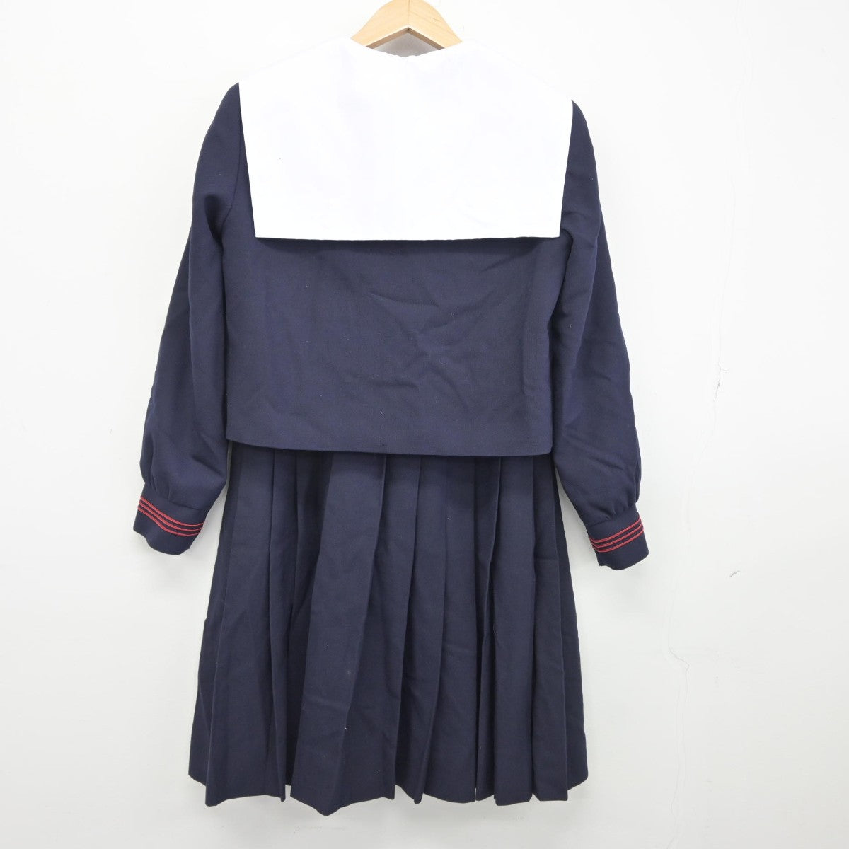 【中古】大阪府 プール学院高等学校 女子制服 4点（セーラー服・スカート）sf036477