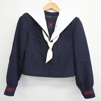 【中古】大阪府 プール学院高等学校 女子制服 4点（セーラー服・スカート）sf036477