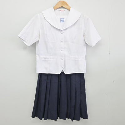 【中古】大阪府 プール学院高等学校 女子制服 3点（セーラー服・スカート）sf036478