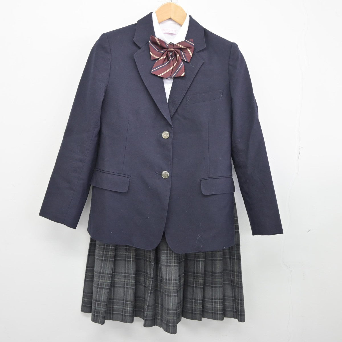 【中古】東京都 武蔵村山第五中学校 女子制服 4点（ブレザー・シャツ・スカート）sf036479