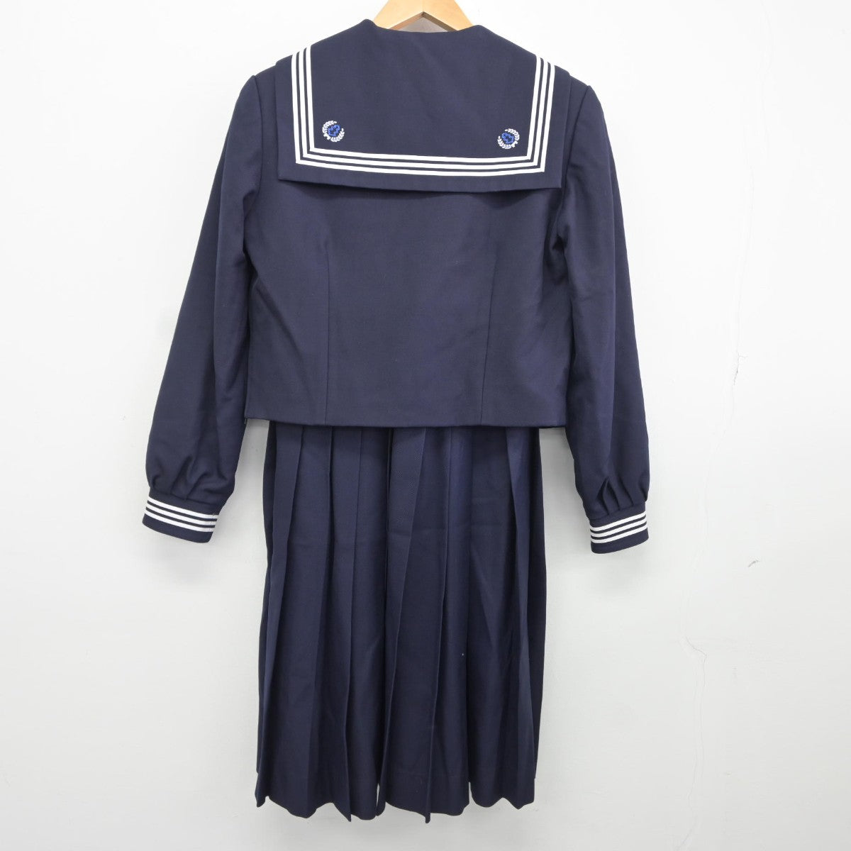 【中古】千葉県 和洋国府台女子中学校・高等学校 女子制服 3点（セーラー服・スカート）sf036482