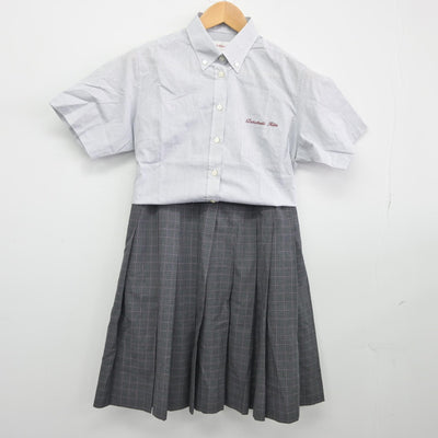 【中古】大阪府 高槻北高等学校 女子制服 2点（シャツ・スカート）sf036499