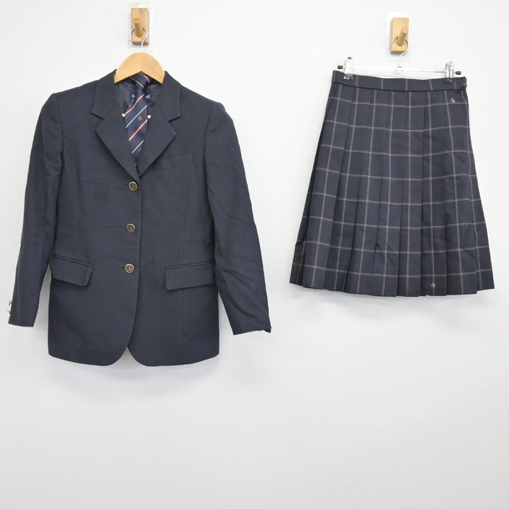 【中古】千葉県 流山南高等学校 女子制服 3点（ブレザー・スカート）sf036505