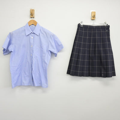 【中古】千葉県 流山南高等学校 女子制服 2点（シャツ・スカート）sf036506