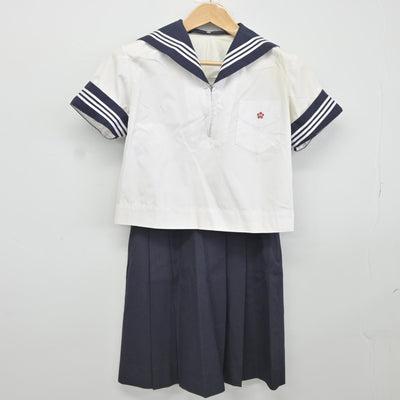 【中古】神奈川県 神奈川学園中学・高等学校 女子制服 2点（セーラー服・スカート）sf036516