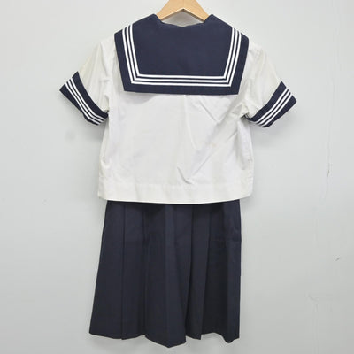 【中古】神奈川県 神奈川学園中学・高等学校 女子制服 2点（セーラー服・スカート）sf036516