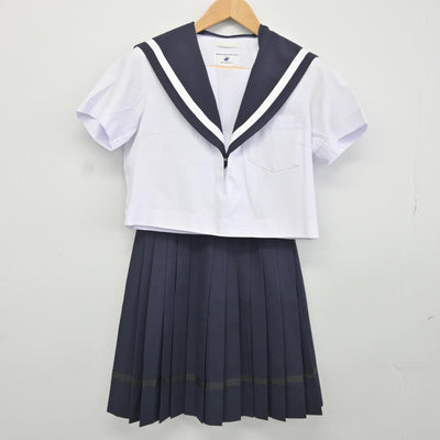 【中古】愛知県 明和高等学校 女子制服 2点（セーラー服・スカート）sf036526