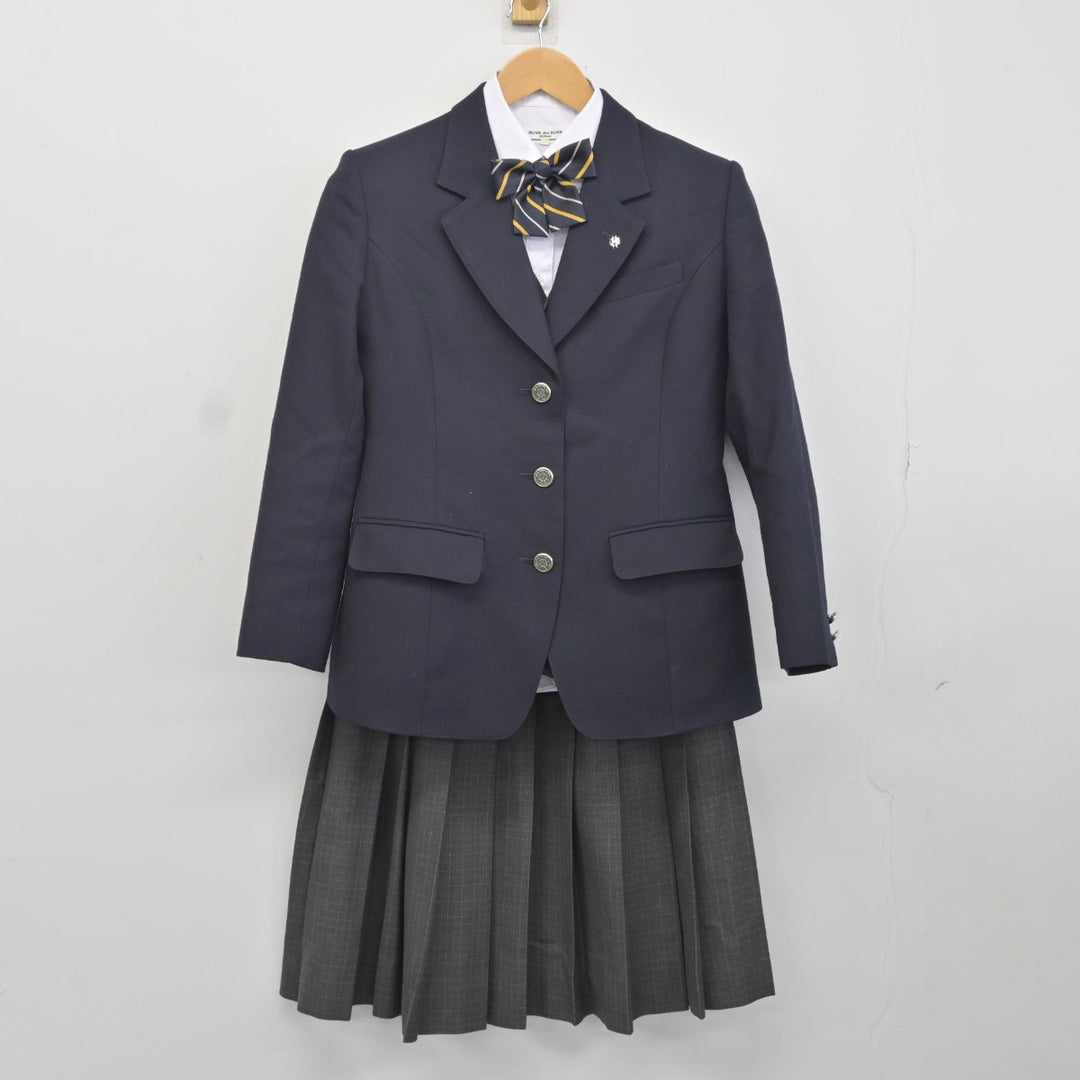 【中古】北海道 札幌平岸高等学校 女子制服 6点（ブレザー・ニット・シャツ・スカート）sf036578