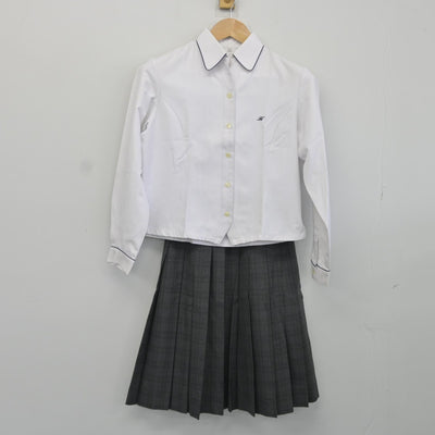 【中古】広島県 広島中等教育学校 女子制服 3点（シャツ・スカート）sf036583