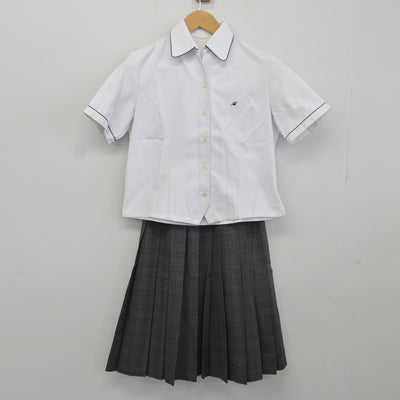 【中古】広島県 広島中等教育学校 女子制服 3点（シャツ・スカート）sf036583