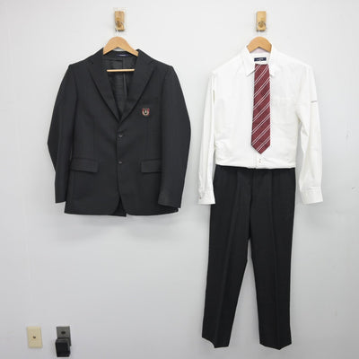 【中古】大阪府 狭山高等学校 男子制服 4点（ブレザー・シャツ・ズボン）sf036590