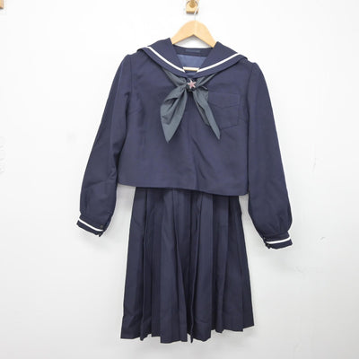 【中古】北海道 北星学園女子中学高等学校 女子制服 3点（セーラー服・スカート）sf036602