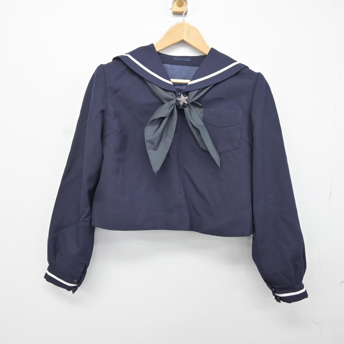 【中古】北海道 北星学園女子中学高等学校 女子制服 3点（セーラー服・スカート）sf036602