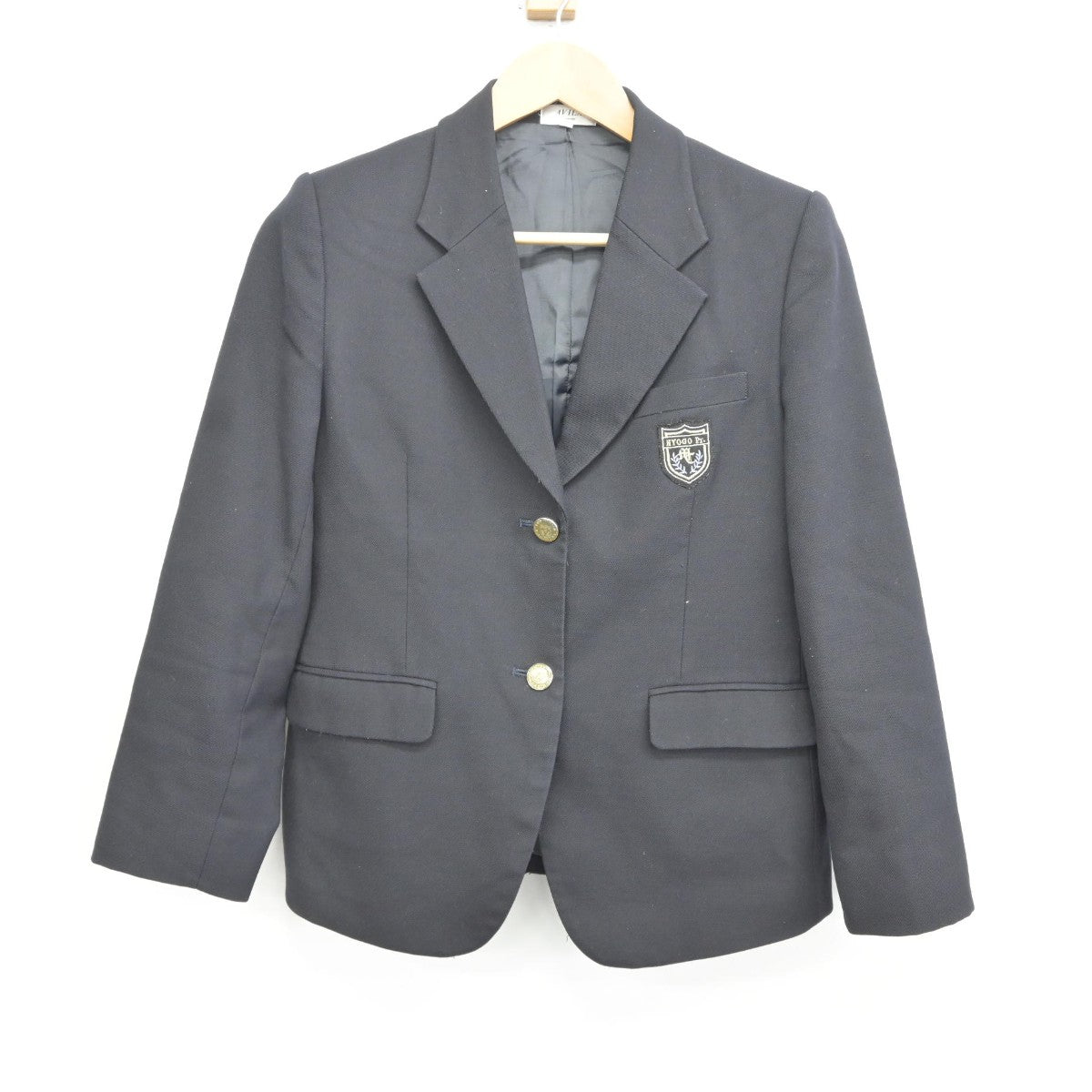 【中古】兵庫県 武庫荘総合高等学校 女子制服 2点(ブレザー・ニットベスト)sf036621