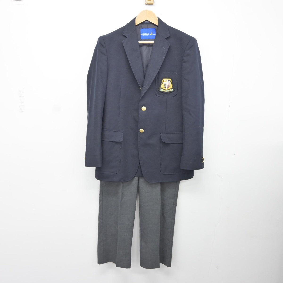 【中古】兵庫県 関西学院高等部 男子制服 2点（ブレザー・ズボン）sf036623