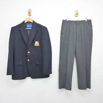 【中古】兵庫県 関西学院高等部 男子制服 2点（ブレザー・ズボン）sf036623