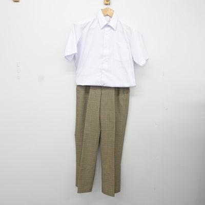 【中古】埼玉県 土呂中学校 男子制服 2点（シャツ・ズボン）sf036632