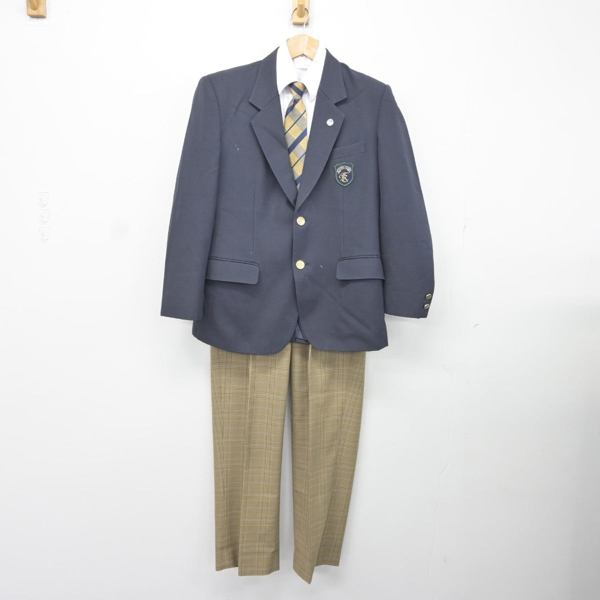 【中古】埼玉県 土呂中学校 男子制服 7点（ブレザー・シャツ・ズボン・ズボン）sf036633