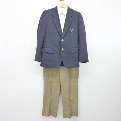 【中古】埼玉県 土呂中学校 男子制服 3点（ブレザー・シャツ・ズボン）sf036634