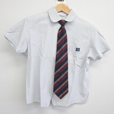 【中古】大分県 大分西高等学校 女子制服 4点（ニットベスト・シャツ・スカート）sf036645