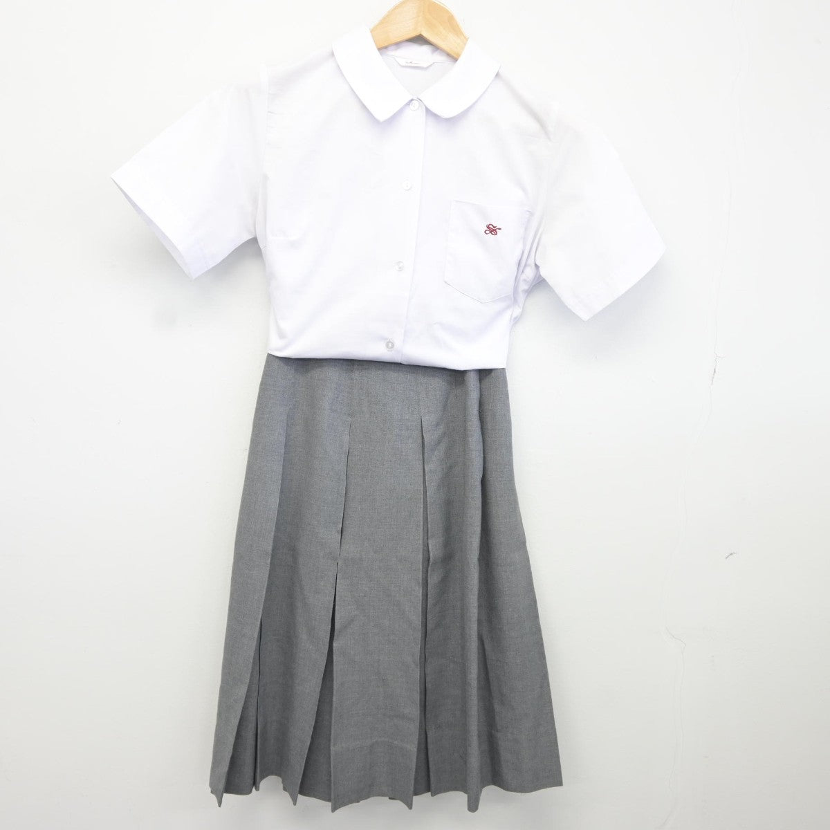 【中古】大阪府 菫中学校 女子制服 3点（シャツ・スカート）sf036654