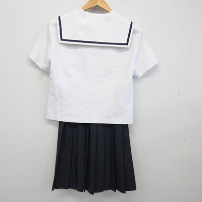 【中古】石川県 野々市中学校 女子制服 3点（セーラー服・スカート）sf036671